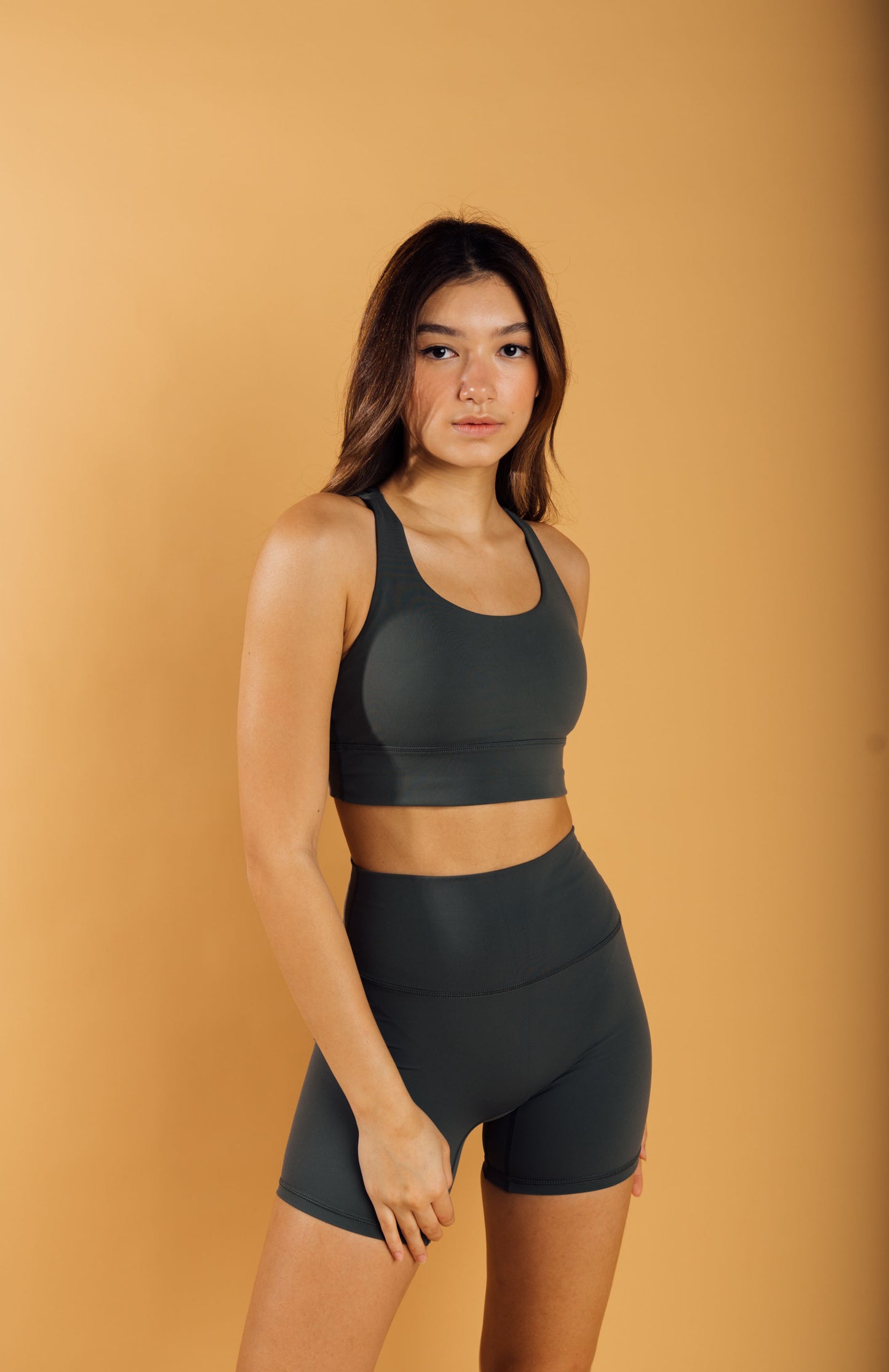 Apex Crossback Bra - Shark