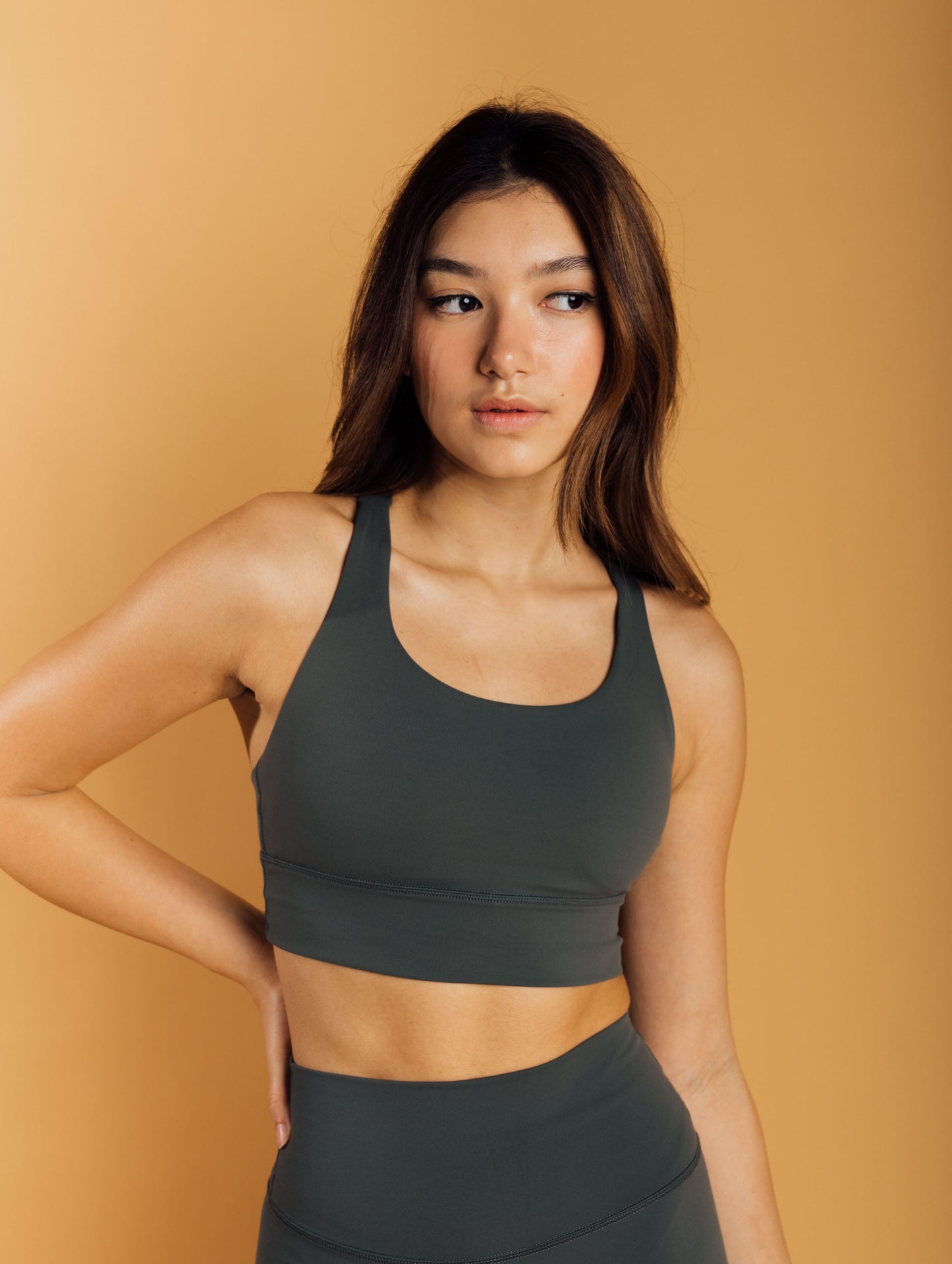 Apex Crossback Bra - Shark